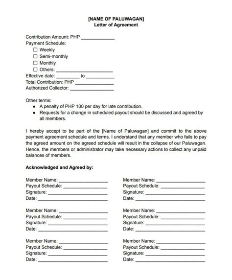 paluwagan rules|How To Start and Join a Successful Paluwagan (With Free Letter of.
